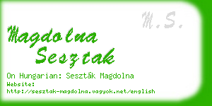 magdolna sesztak business card
